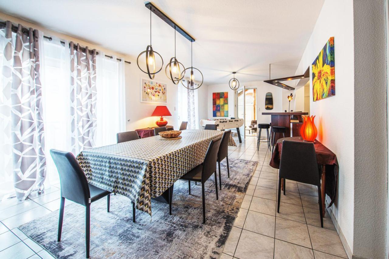 La Coquette ! Maison Au Coeur De La Bresse Avec Veranda Barbecue Garage Baby-Foot Et Barre De Son Екстериор снимка